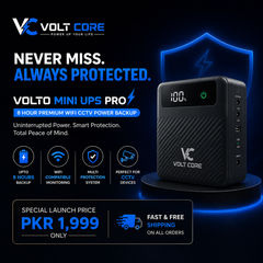 VOLTO Mini UPS Pro — 8+ Hour WiFi & CCTV Power Backup