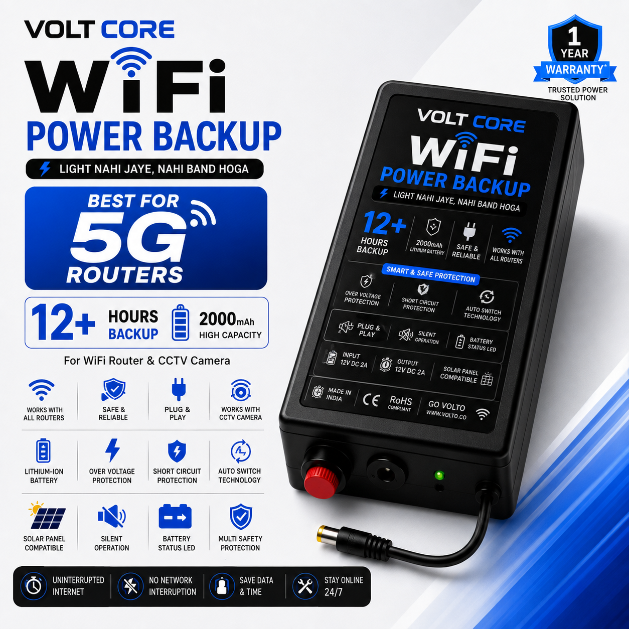 WIFI Router mini UPS - VOLT CORE1